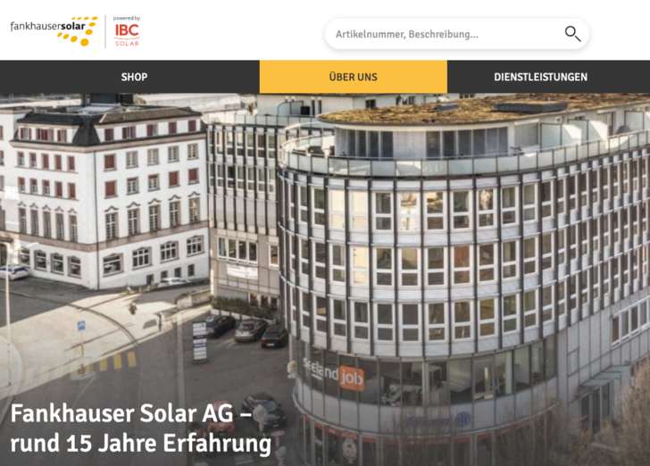 Der Sitz von Fankhauser Solar in Solothurn. - © Fankhauser Solar

