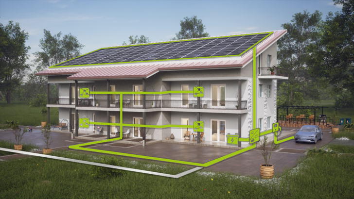 Das innovative Konzept ermöglicht auch kleinen Mehrfamilienhäusern eine aktive Rolle in der Energiewende. - © Pionierkraft
