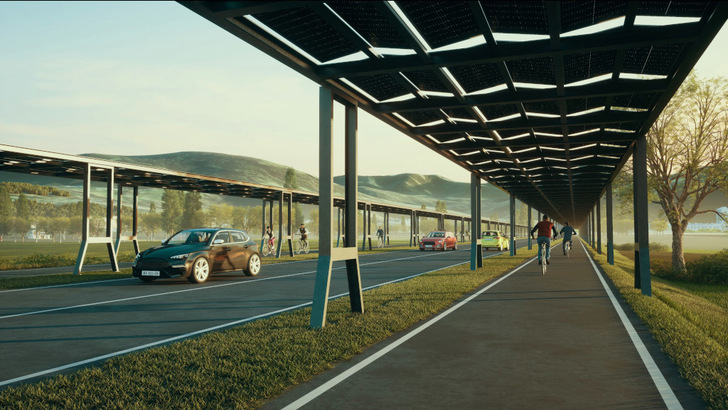  Der Photovoltaikradweg hat den "Sonderpreis für visionäre Konzepte“ beim Innovationsaward für integrierte Photovoltaik 2024 gewonnen.
