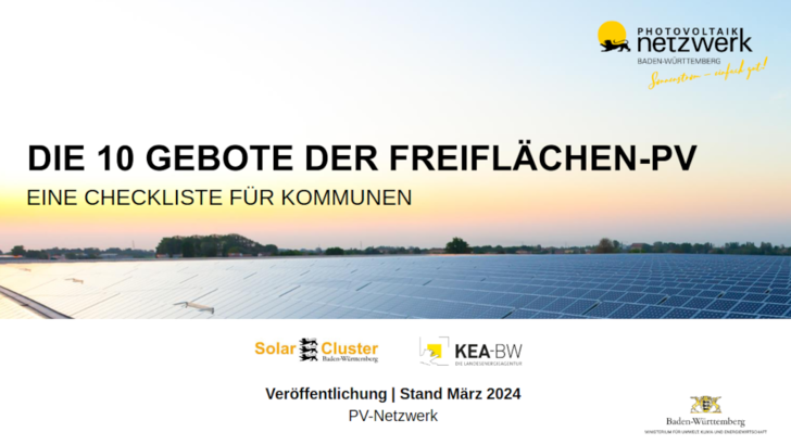 Mit der Checkliste will das Solar Cluster den Kommunen den Weg zum eigenen Solarprojekt ebnen. - © Solar Cluster Baden-Württemberg
