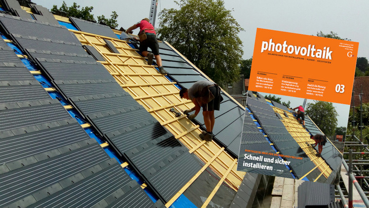 Solare Dachelemente sind fast so einfach zu verlegen wie Dachziegel oder Dachsteine. - © Nelskamp
