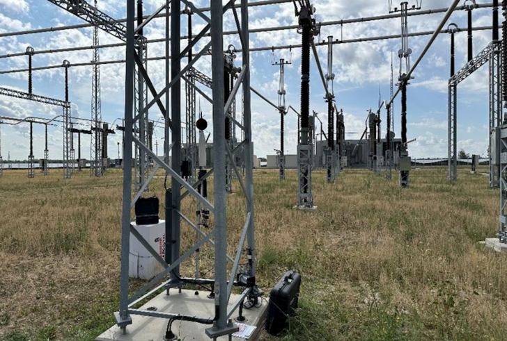 Die Lärmmessung am Umpannwerk des Solarparks Witznitz.