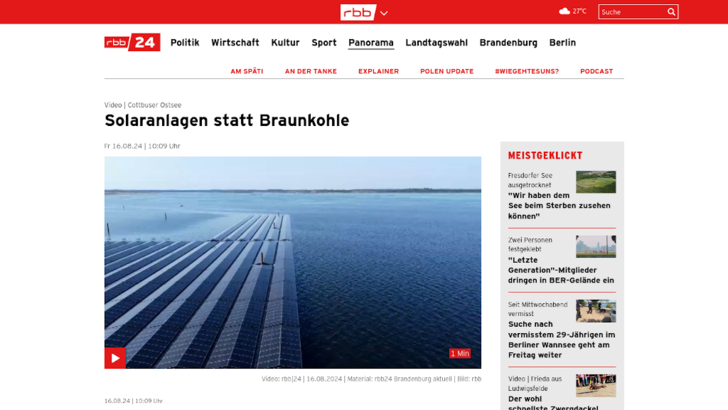 Die Filmeberichte sind auf der Website des RBB zu finden.