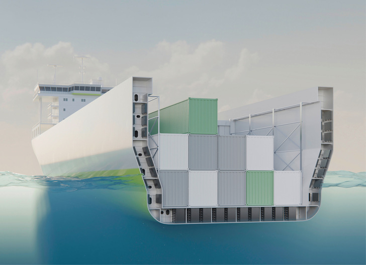 Die neuen Batteriemodule können einzeln, schräg sowie auf dem Boden verbaut werden. - © Foto: Tesvolt Ocean