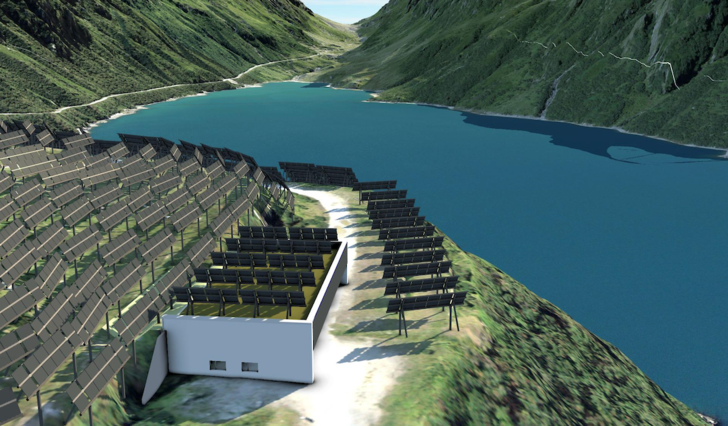 So könnte das Projekt Nalpsolar einmal aussehen.