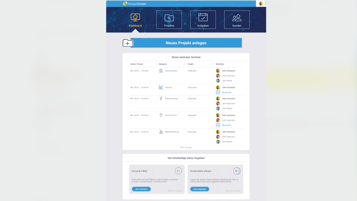 Densys Connect bündelt sämtliche Abläufe eines Solarprojekts an einem Ort.