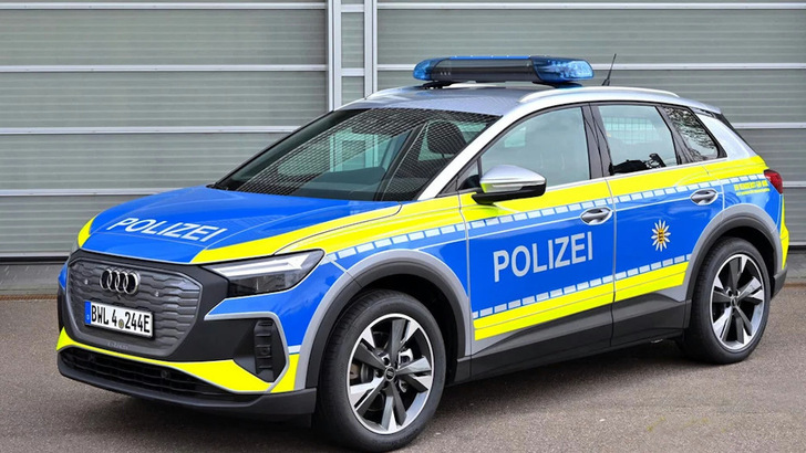 Mit diesen elektrisch angetriebenen Audi ist die Polizei in Baden-Württemberg seit Jahresanfang unterwegs.