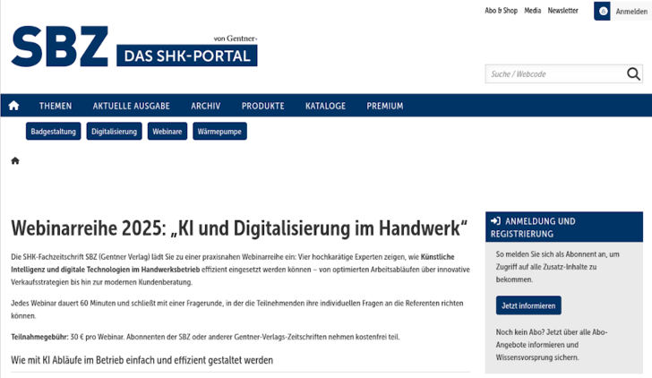 Die neue Webinarreihe erstreckt sich über vier Termine im Herbst 2025.