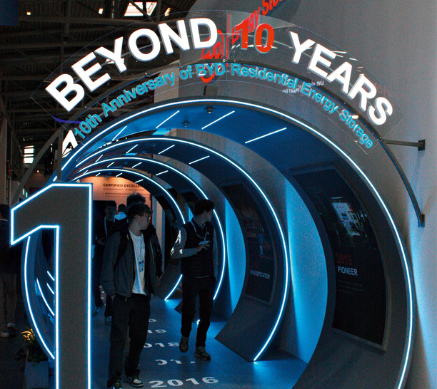 Präsentation von BYD auf der diesjährigen Fachmesse EES Europe ­(Electrical Energy Storage) in München.