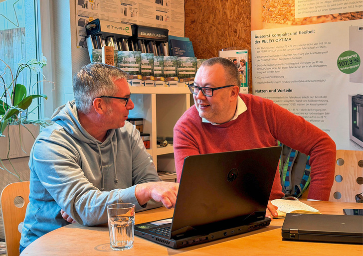 Michael Vincken (links) und Autor David Muggli sprechen über Strukturen im ­Betrieb. Diese entscheiden über Tempo, Kosten, Marge und Nerven.