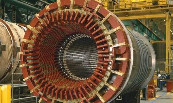 Allein die Läufer der Generatoren sind riesig. Ihre Masse macht das Netz überhaupt erst regelbar.