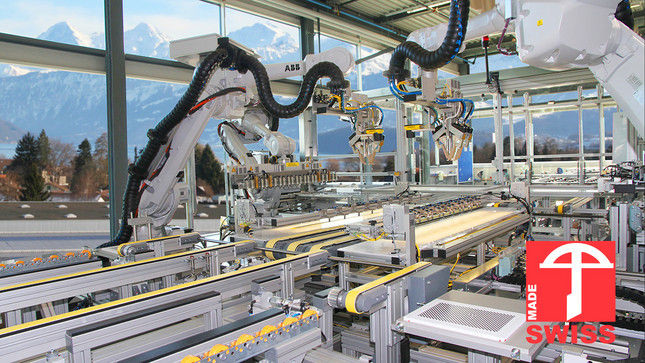 Die Produktion von Meyer Burger in der Schweiz.