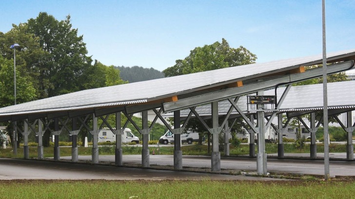 Mage Solar konzipiert unter anderem solarüberdachte Parkflächen.