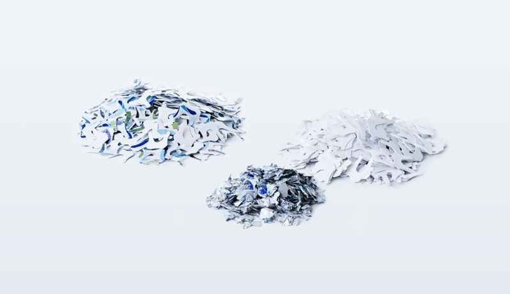 Industrieller Produktionsabfall wird in der Pilotanlage in Aluminium und Polystyrol aufgetrennt.