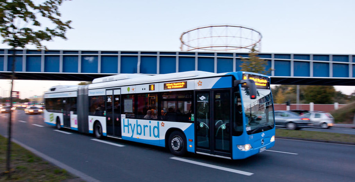 Ein Hybridbus fährt schon heute in Münster.