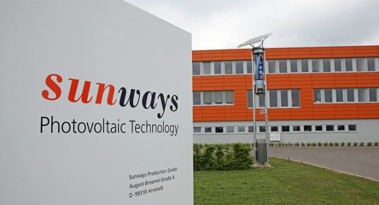 Das Insolvenzverfahren läuft auch über das Vermögen des Tochterunternehmens in Arnstadt. - © Sunways
