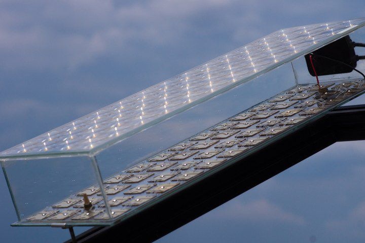 Das Flatcon-Konzentratormodul mit einem Wirkungsgrad von 36,7 Prozent.