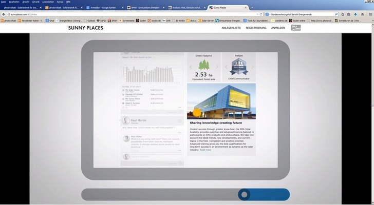 Überwachen, vergleichen und Wissen mit anderen teilen. - © SMA Solar
 Überwachen, vergleichen und Wissen mit anderen teilen.