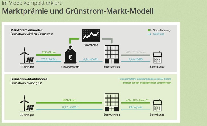 Auf der Internetseite wird das Prinzip in einem kuzen Video schnell und leicht verständlich erklärt. - © Clean Energy Sourcing/Naturstrom/Greenpeace Energy/Elektrizitätswerke 
Schönau
