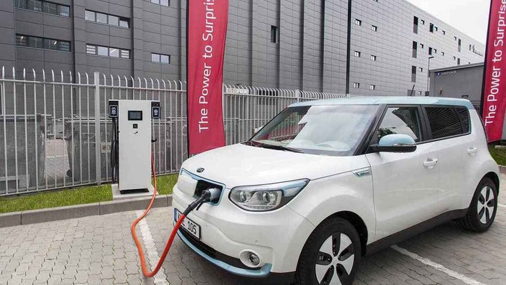 Eine Ladestation in Frankfurt am Main.