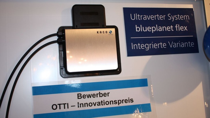 Innovationen werden den Markt beflügeln, hier der neue Modulwechselrichter von Kaco aus Neckarsulm.