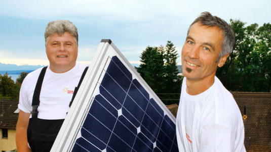 Für die Handwerker ist die Woche der Sonne eine günstige Gelegenheit, ohne viel Aufwand ins Gespräch mit potenziellen Kunden zu kommen. - © Woche der Sonne
