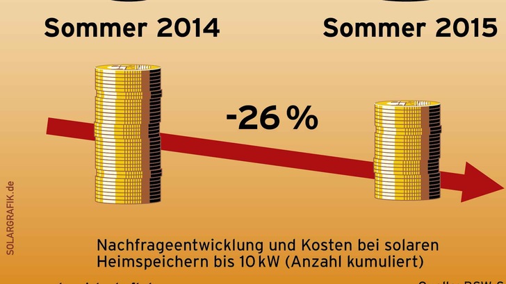 Preisrutsch bei den Akkus. - © BSW-Solar
