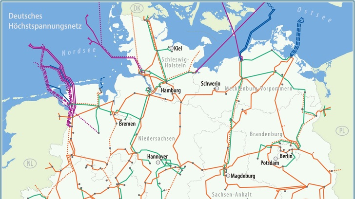 Ein Ausschnitt aus der Netzkarte.