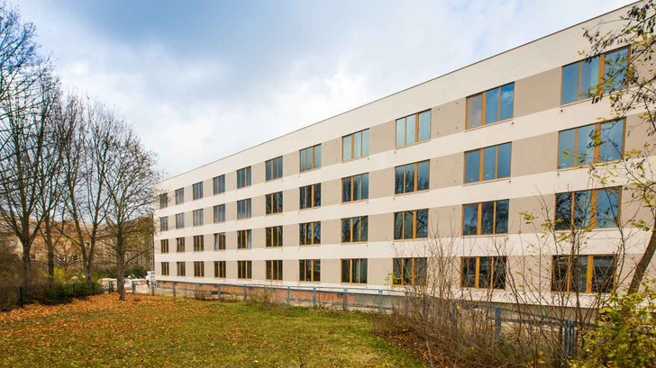 Das Bambus-Campus für Studierende in Berlin während der Sanierung.