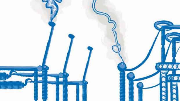 Ein Störlichtbogen bildet sich über einem Trenner.