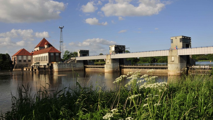 Das Laufwasserkraftwerk in Dörverden. - © Statkraft
 Das Laufwasserkraftwerk in Dörverden.