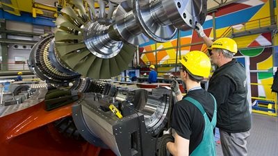 Bau des neuen Gaskraftwerks in Düsseldorf. - © Siemens
