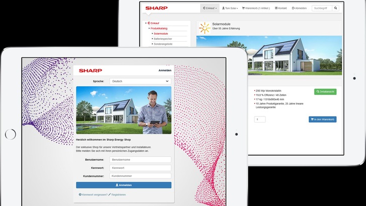So sieht der neue Online-Auftritt von Sharp aus.