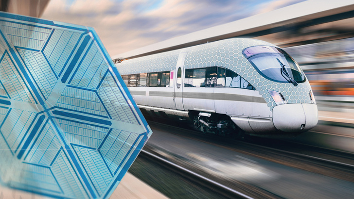 Die selbstklebenden organischen Solarfolien könten beispielsweise auf Zügen geklebt werden und damit Strom für die Bordelektrik liefern.