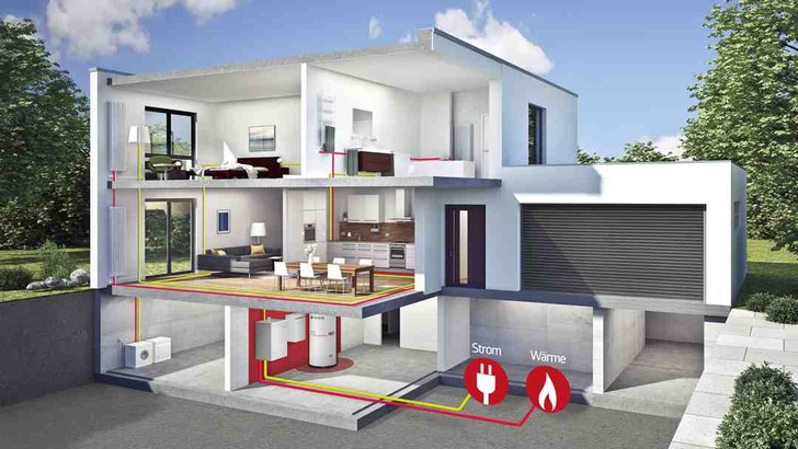 Brennstoffzellen produzieren im Eigenheim gleichzeitig Wärme und Strom. - © Eon
 Brennstoffzellen produzieren im Eigenheim gleichzeitig Wärme und Strom.