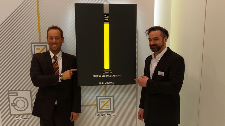 BMZ auf ihrem Messestand bei der Energy Storage Europe in Düsseldorf.