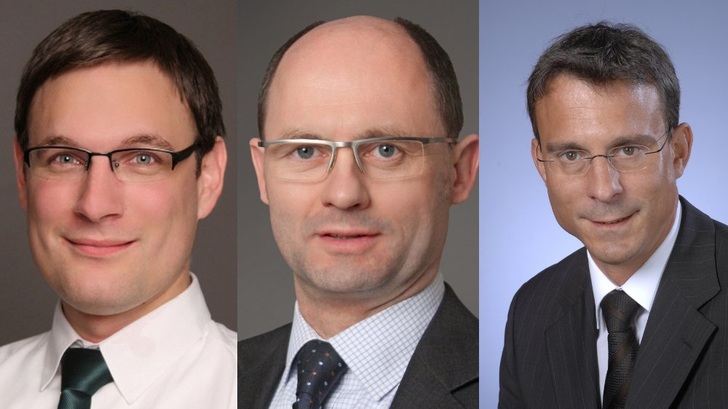 Die neue Geschäftsleitung von Schletter: Geschäftsführer Florian Roos, Leiter des operativen Geschäfts Oliver Renzow und Chefentwickler Cedrik Zapfe (v.l.n.r.). - © Schletter Group
 Die neue Geschäftsleitung von Schletter: Geschäftsführer Florian Roos, Leiter des operativen Geschäfts Oliver Renzow und Chefentwickler Cedrik Zapfe (v.l.n.r.).
