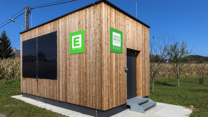 Quartierspeicher wie dieser hier im steirischen Heimschuh könnten zu einem Schlüsselelement der Energiewende werden. - © Energie Steiermark

