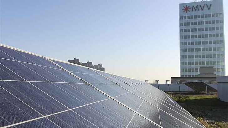 Eine Anlage mit 30 Kilowatt Leistung in Mannheim.