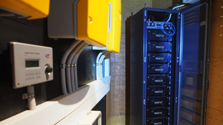 Ein Blick in den Speichercontainer.