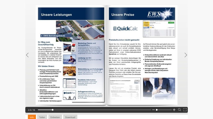 Vorschau in den neuen Katalog von EWS. - © EWS
 Vorschau in den neuen Katalog von EWS.