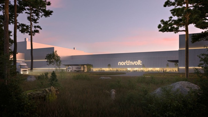 Die geplante Fabrik in Nordschweden. - © Northvolt
