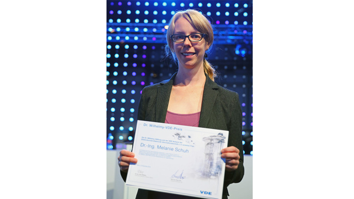 2018 freute sich Melanie Schuh aus Bochum über den Preis. - © Hannibal/VDE
