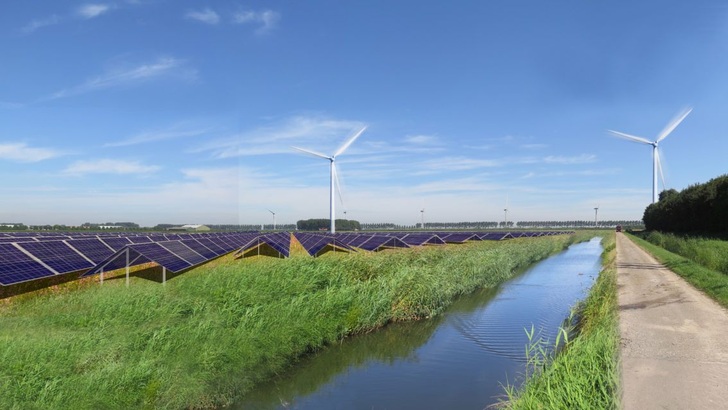 Hybridkraftwerke mit Speicher können Erzeugungsspitzen ausgleichen.