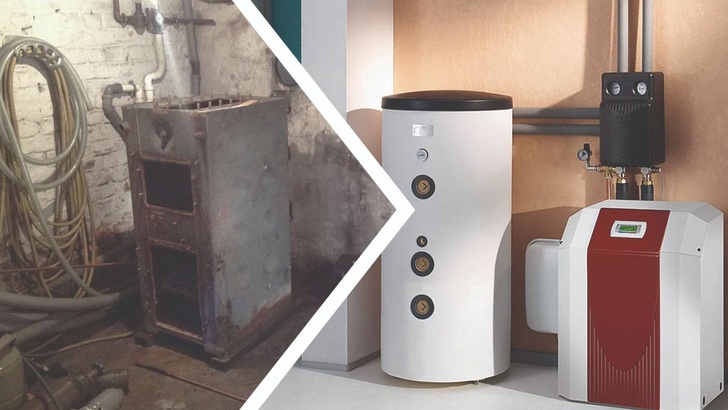 Die alte Ölheizung sollte durch Heizsysteme mit erneuerbaren Energien ersetzt werden. - © BWP
 Die alte Ölheizung sollte durch Heizsysteme mit erneuerbaren Energien ersetzt werden.