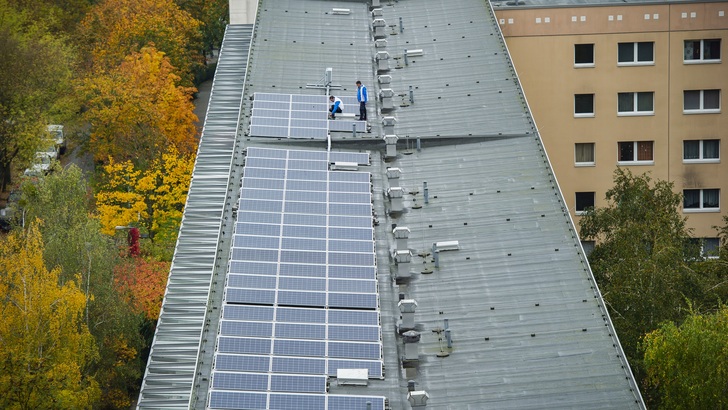 Solarstrom für Mieter in 4300 Wohnungen inBerlin Marzahn. - © Berliner Stadtwerke/Pritzkuleit
