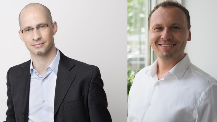 Jaron Schächter (links) und Mathias Hammer (rechts) von Senec in Leipzig.