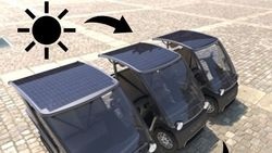 Der solare Flitzer ähnelt etwas einem Golfcaddy, er kostet rund 5.750 Euro.
