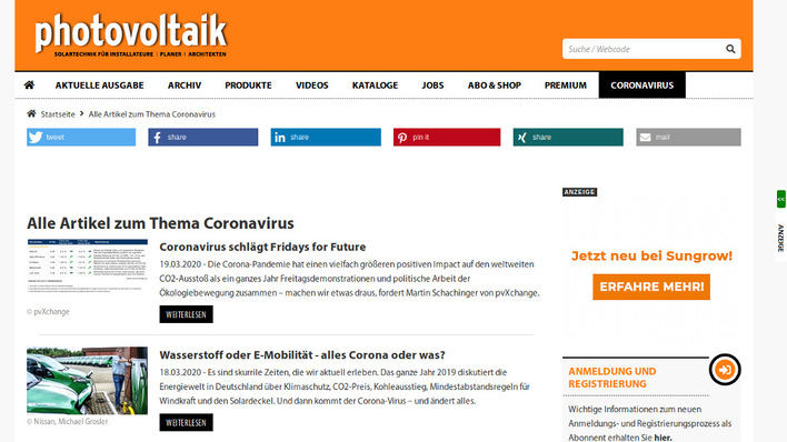 Unsere aktuelle Themenseite zur Coronakrise.