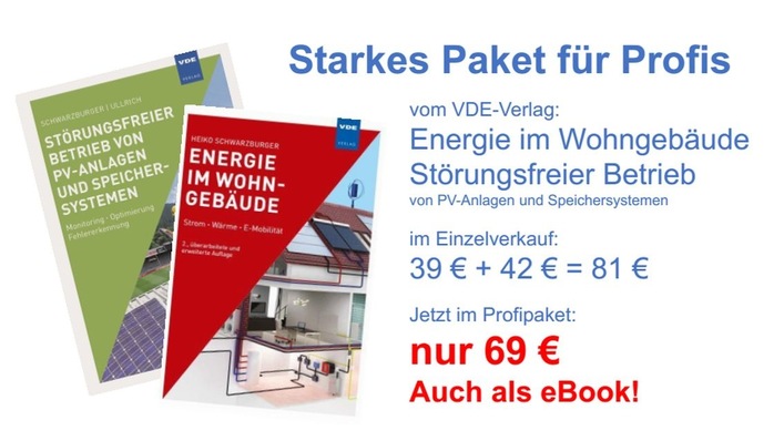 Das VDE-Paket für Fachhandwerker, die in die Photovoltaik und stromgeführte Gebäudetechnik einsteigen wollen.